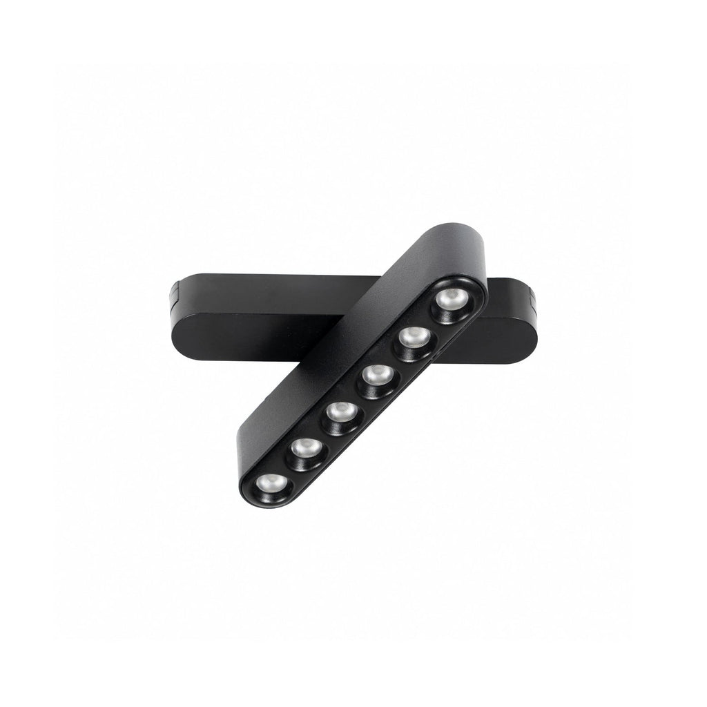 LED-skinnelampe 48V Lumaro svart 6-punkts dimbar CCT montert i tak