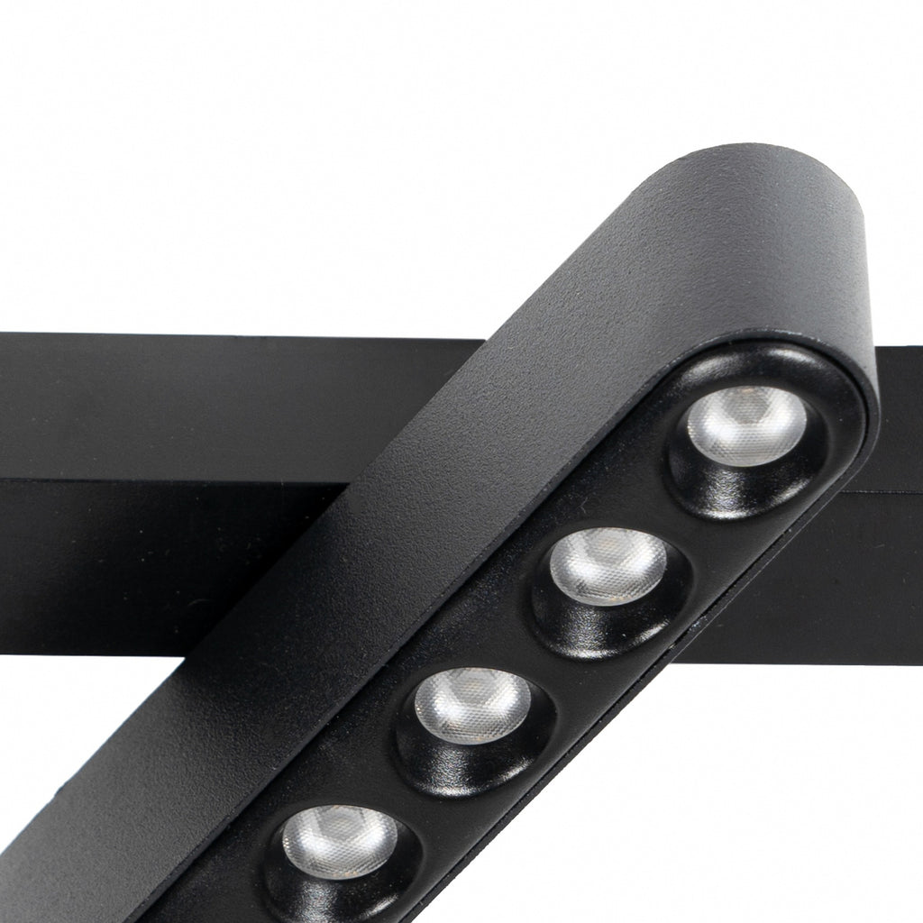 LED-skinnelampe 48V Lumaro svart 6-punkts dimbar CCT med roterbart hode