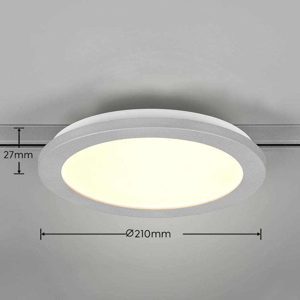 LED skinnelampe Camillus for DUOline dimbar Ø26 cm titan detalj