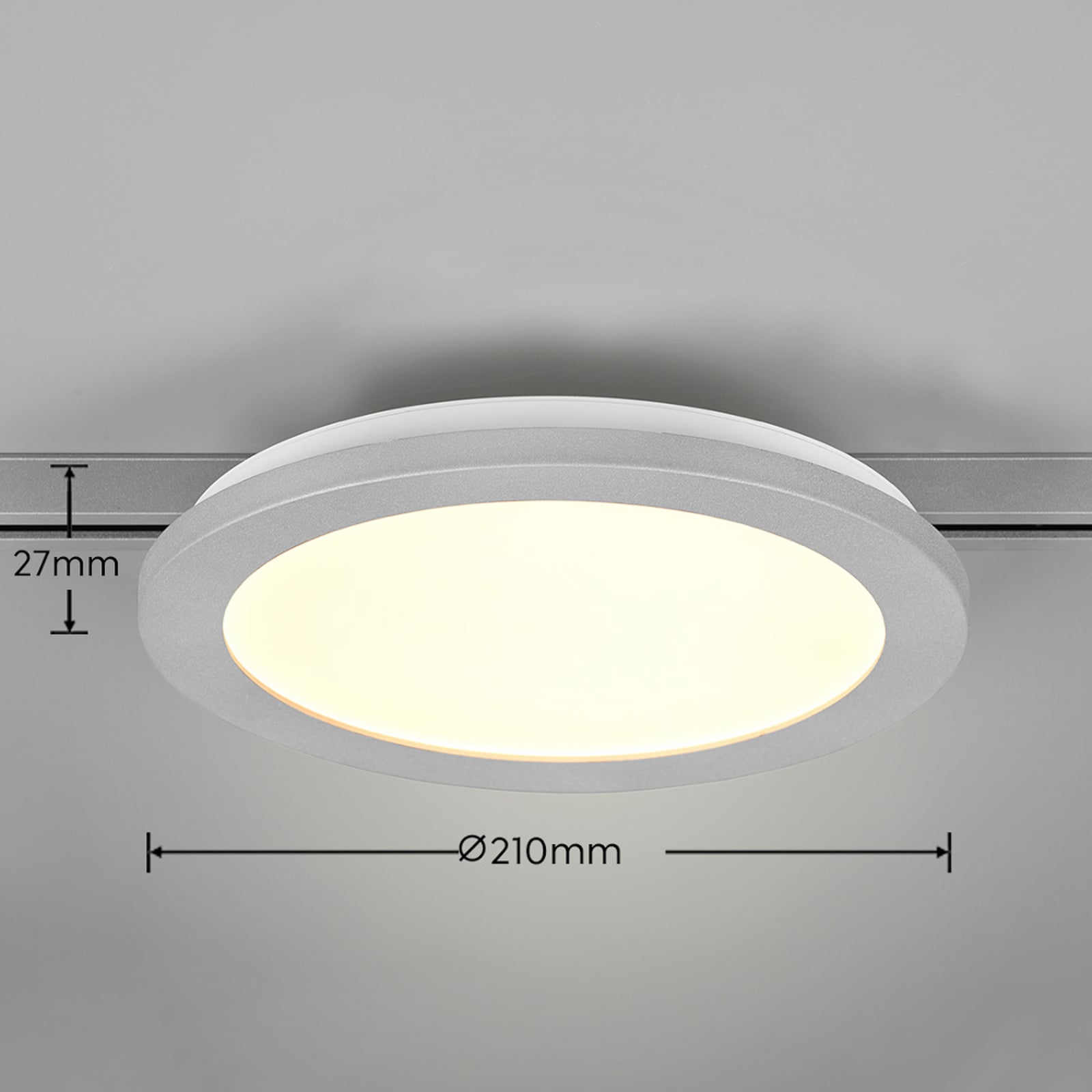 LED skinnelampe Camillus for DUOline dimbar Ø26 cm titan detalj