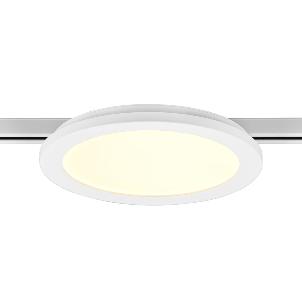 LED skinnelampe Camillus DUOline dimbar hvit Ø26 cm 13W front