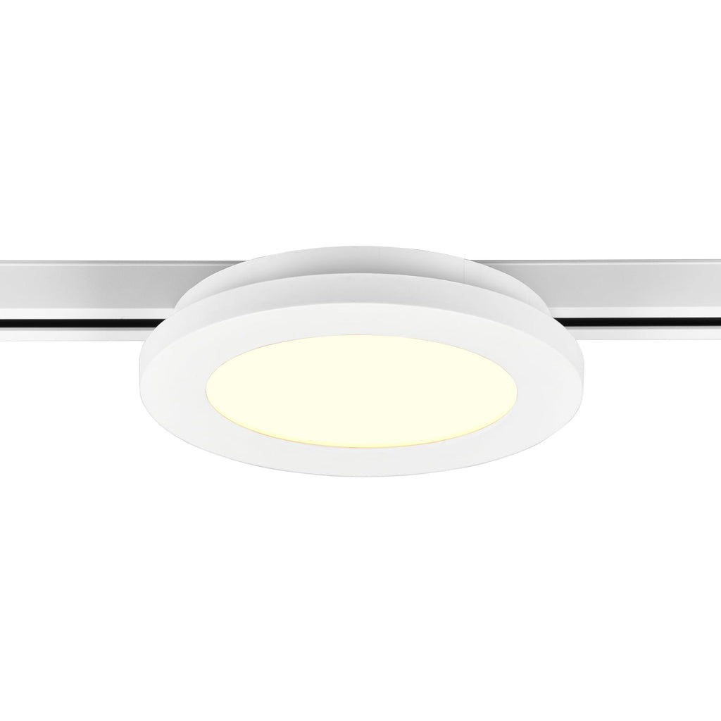 LED skinnelampe Camillus DUOline dimbar hvit Ø17 cm forfra