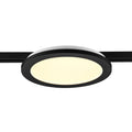 LED skinnelampe Camillus DUOline dimbar svart Ø26 cm forfra
