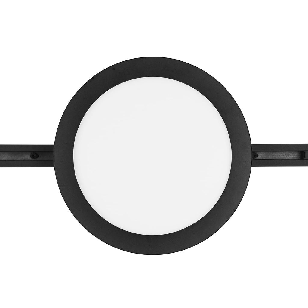 LED skinnelampe Camillus DUOline dimbar svart Ø26 cm bakside
