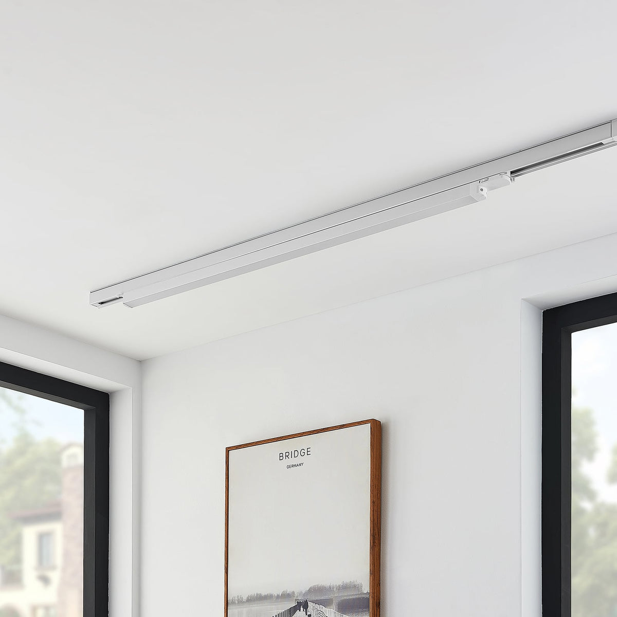 LED skinnelampe Harlow 3-fase hvit 109 cm detalj av led-lys
