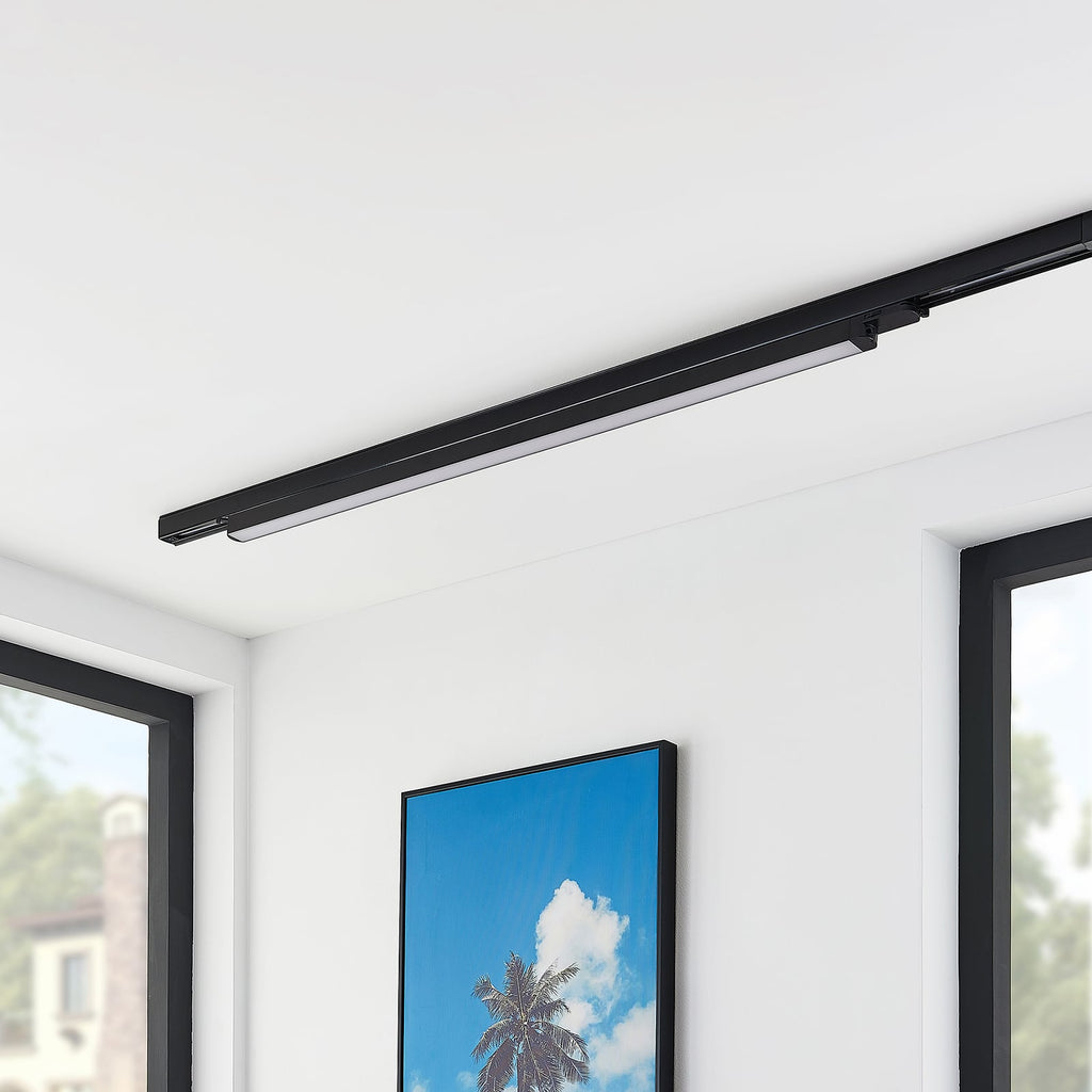 LED skinnelampe Harlow 3-fase svart 109 cm detalj