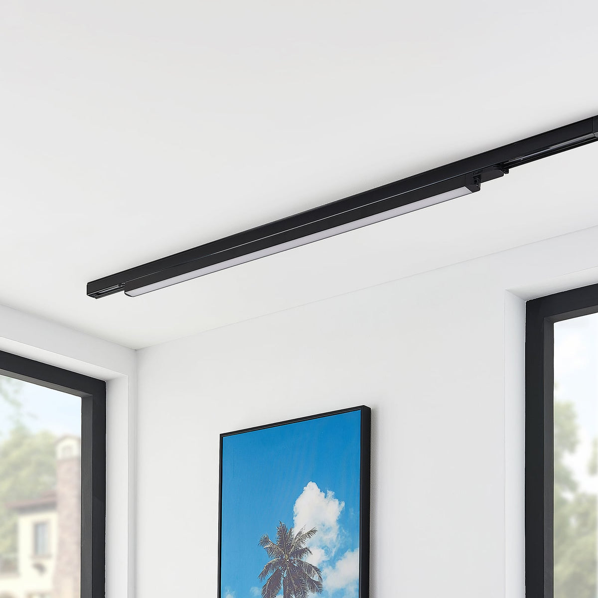 LED skinnelampe Harlow 3-fase svart 109 cm detalj