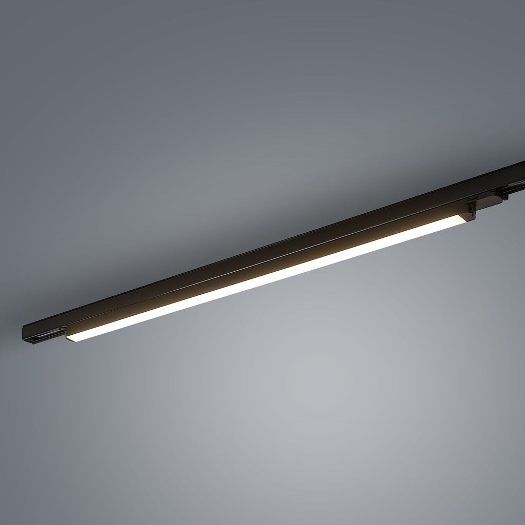 LED skinnelampe Harlow 3-fase svart 109 cm lysdetalj