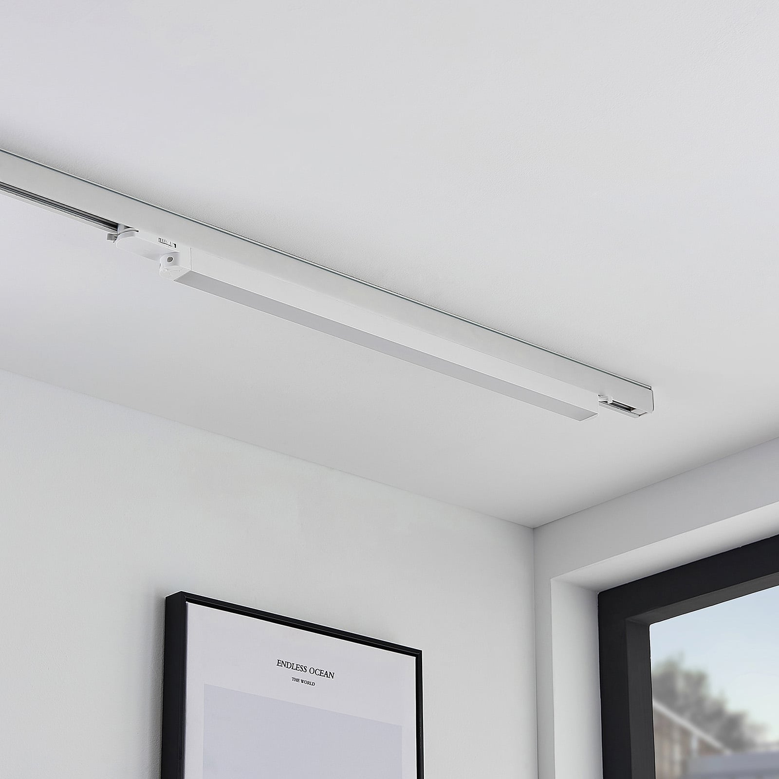 LED-skinnelampe Harlow hvit 3-fase 69 cm bakside