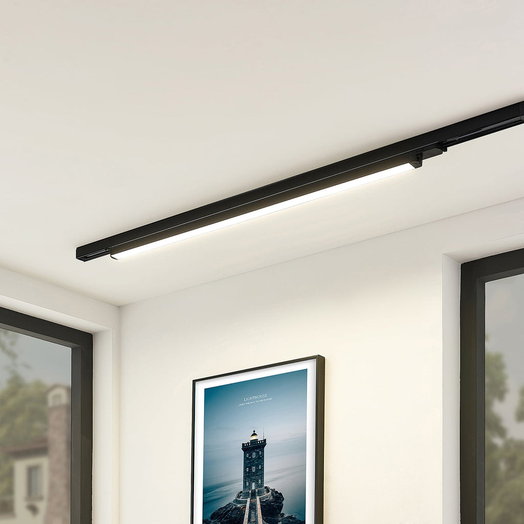 LED-skinnelampe Harlow svart 3-fase 109 cm forfra