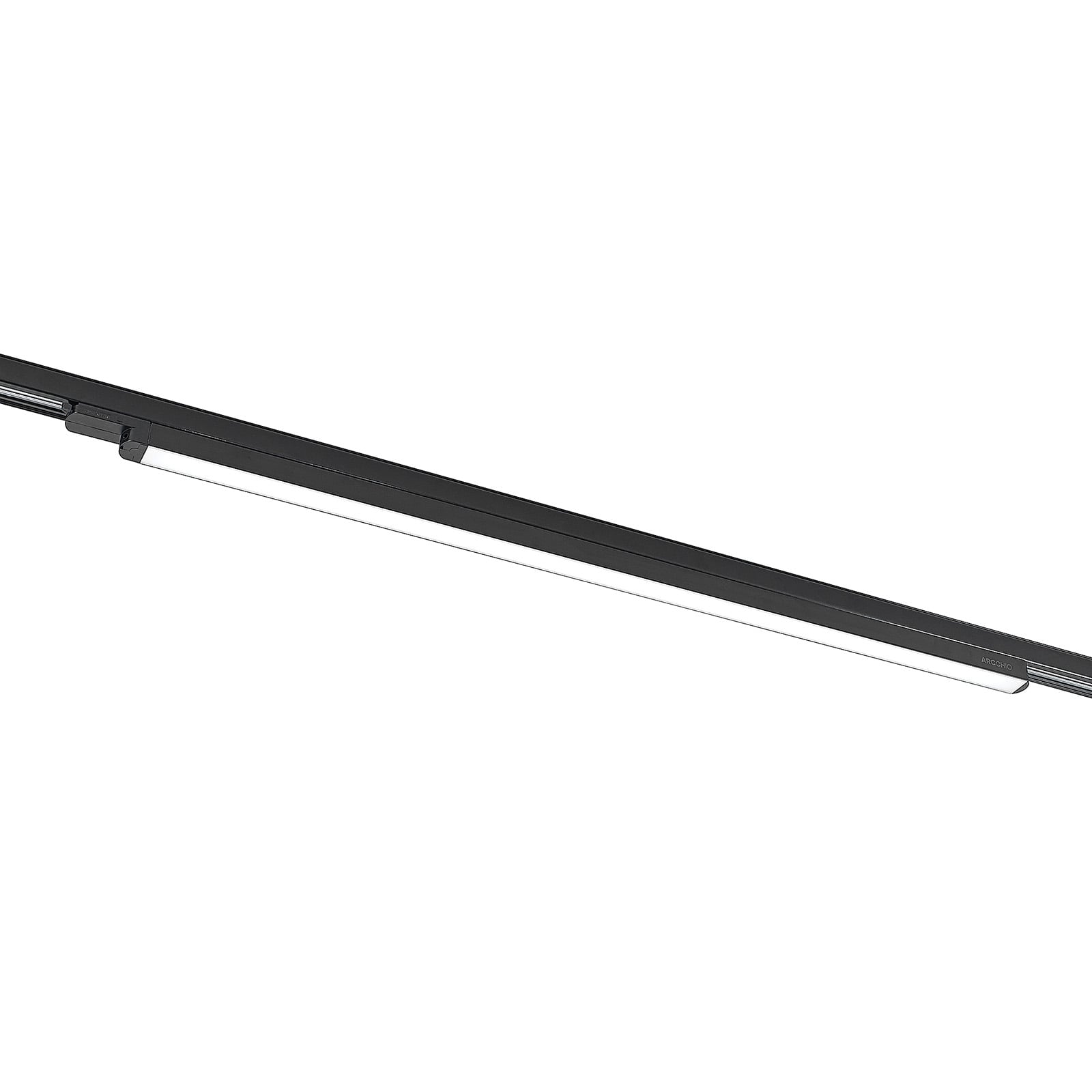 LED-skinnelampe Harlow svart 3-fase 109 cm montert i tak