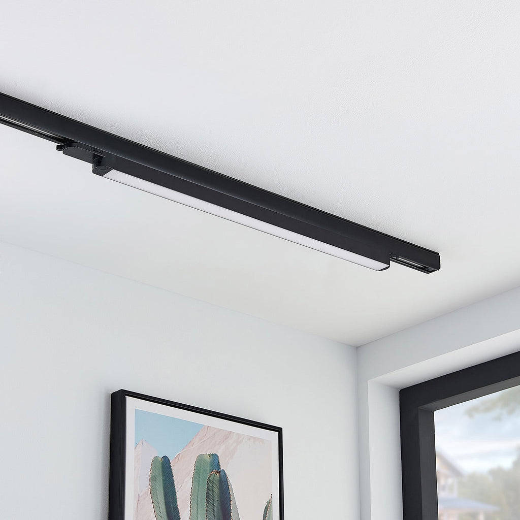 LED-skinnelampe Harlow svart 3-fase bakside