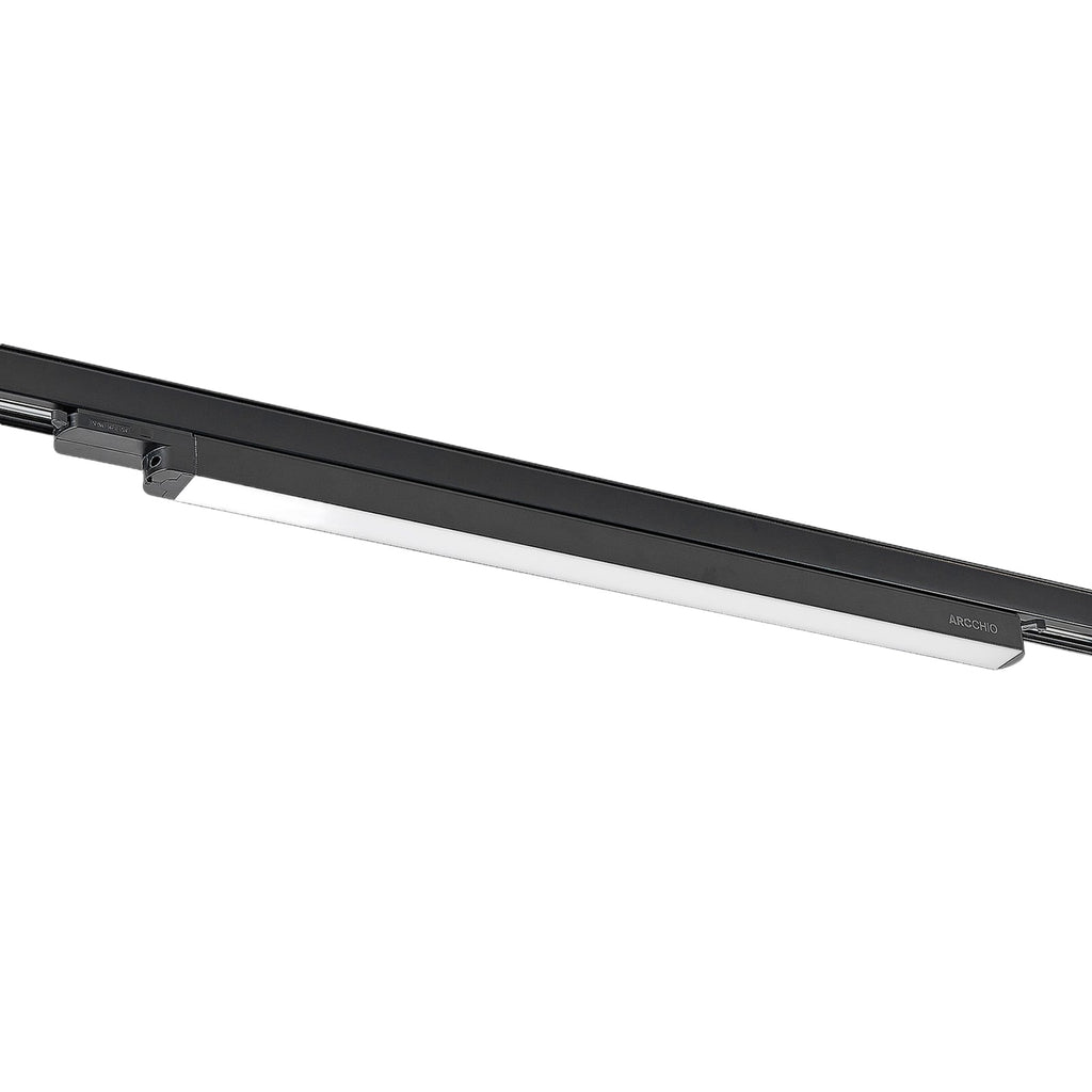 LED-skinnelampe Harlow svart detalj av lysdekke