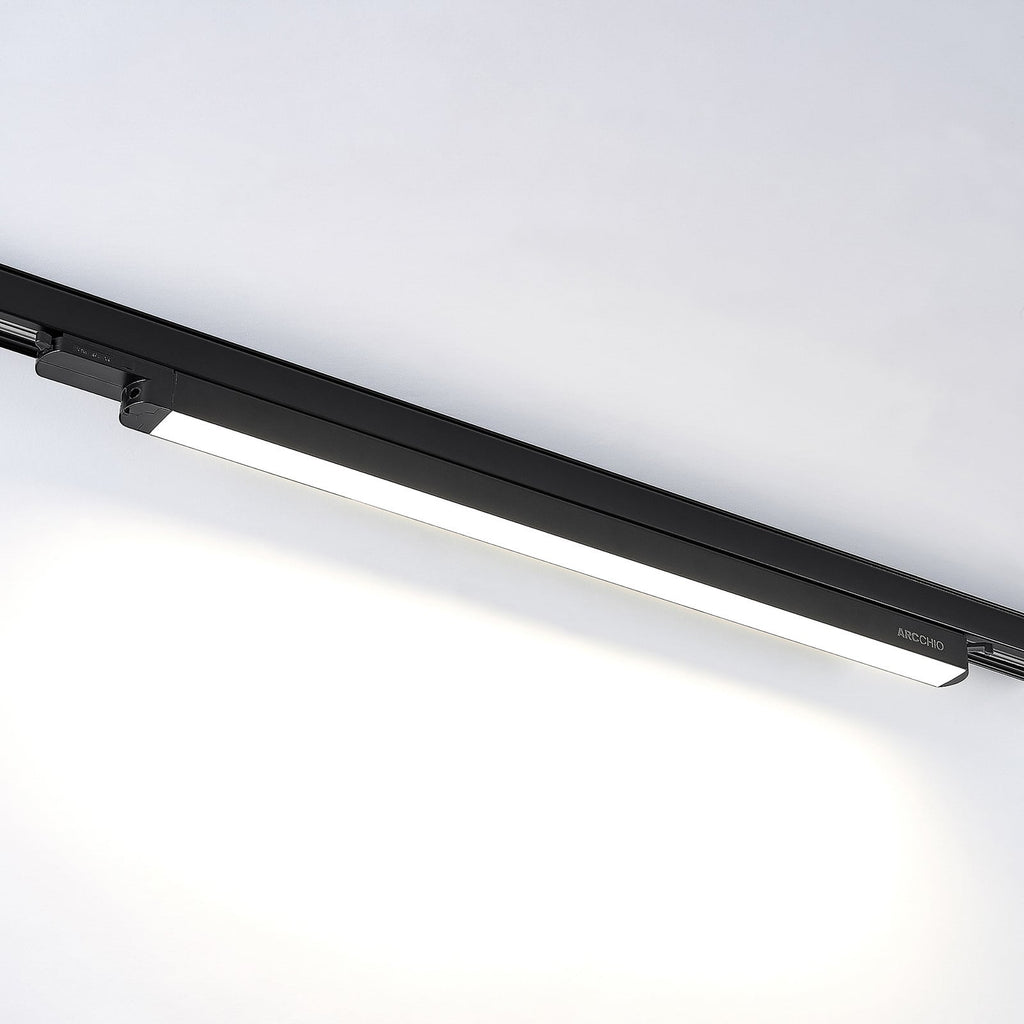 LED skinnelampe Harlow svart 69 cm montert