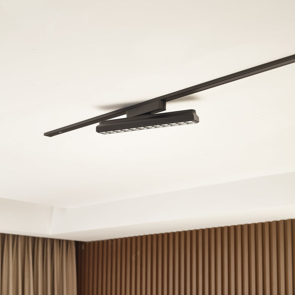 LED-skinnelampe Lumaro 48V dimbar CCT svart 26 cm 20W bakside