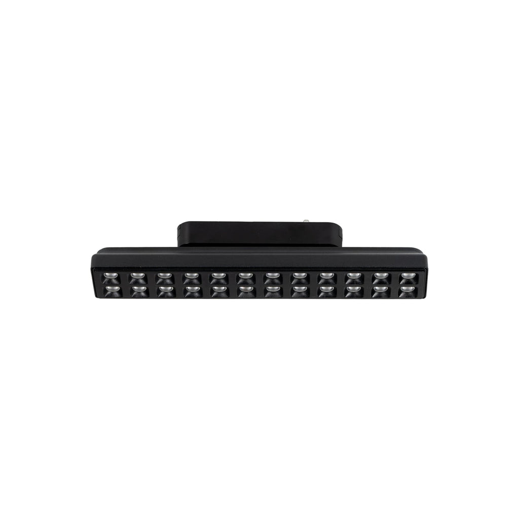 Montert LED-skinnelampe Lumaro 48V dimbar CCT svart 26 cm 20W i rom