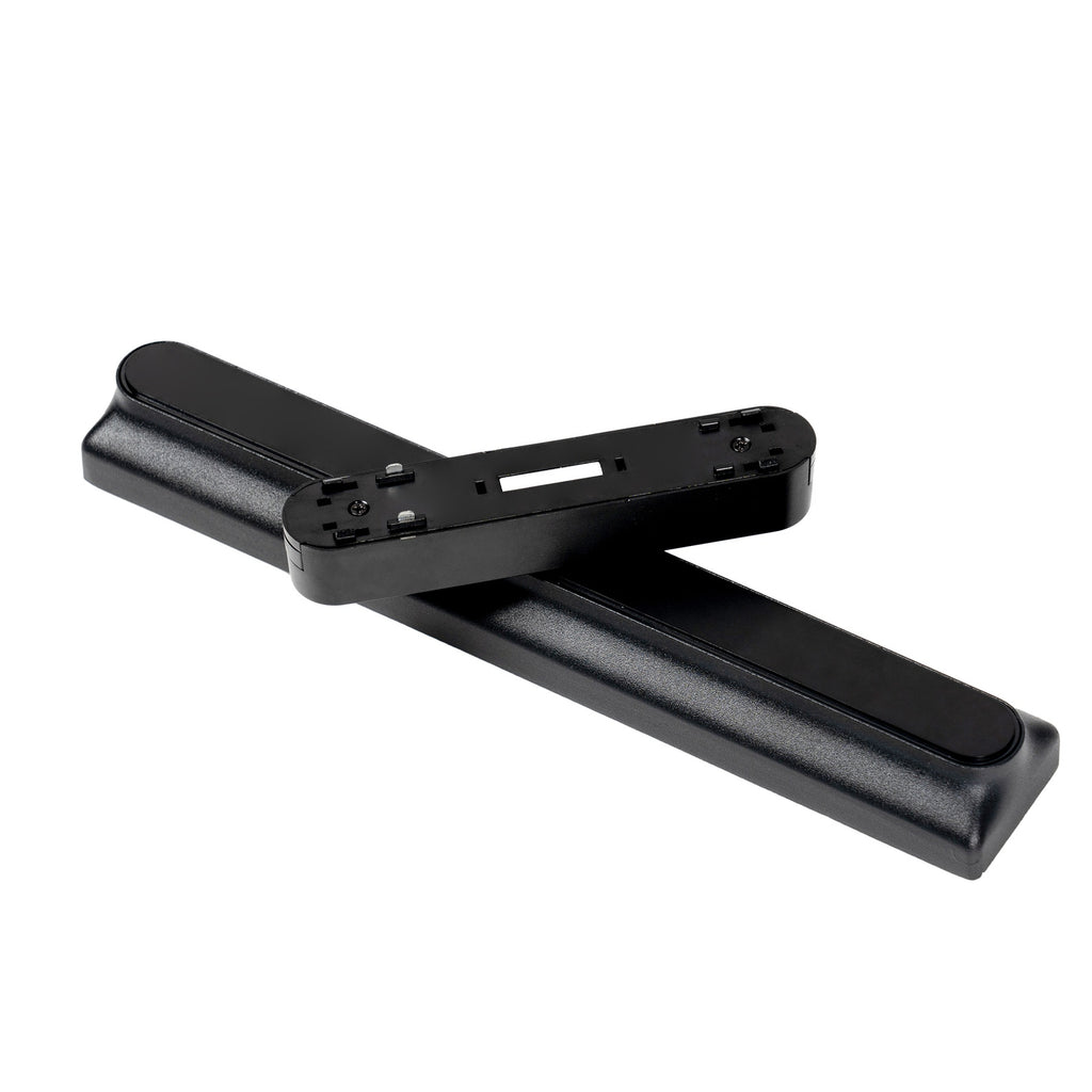 LED-skinnelampe Lumaro 48V dimbar CCT svart 26 cm 20W i bruk med justerbar vinkel