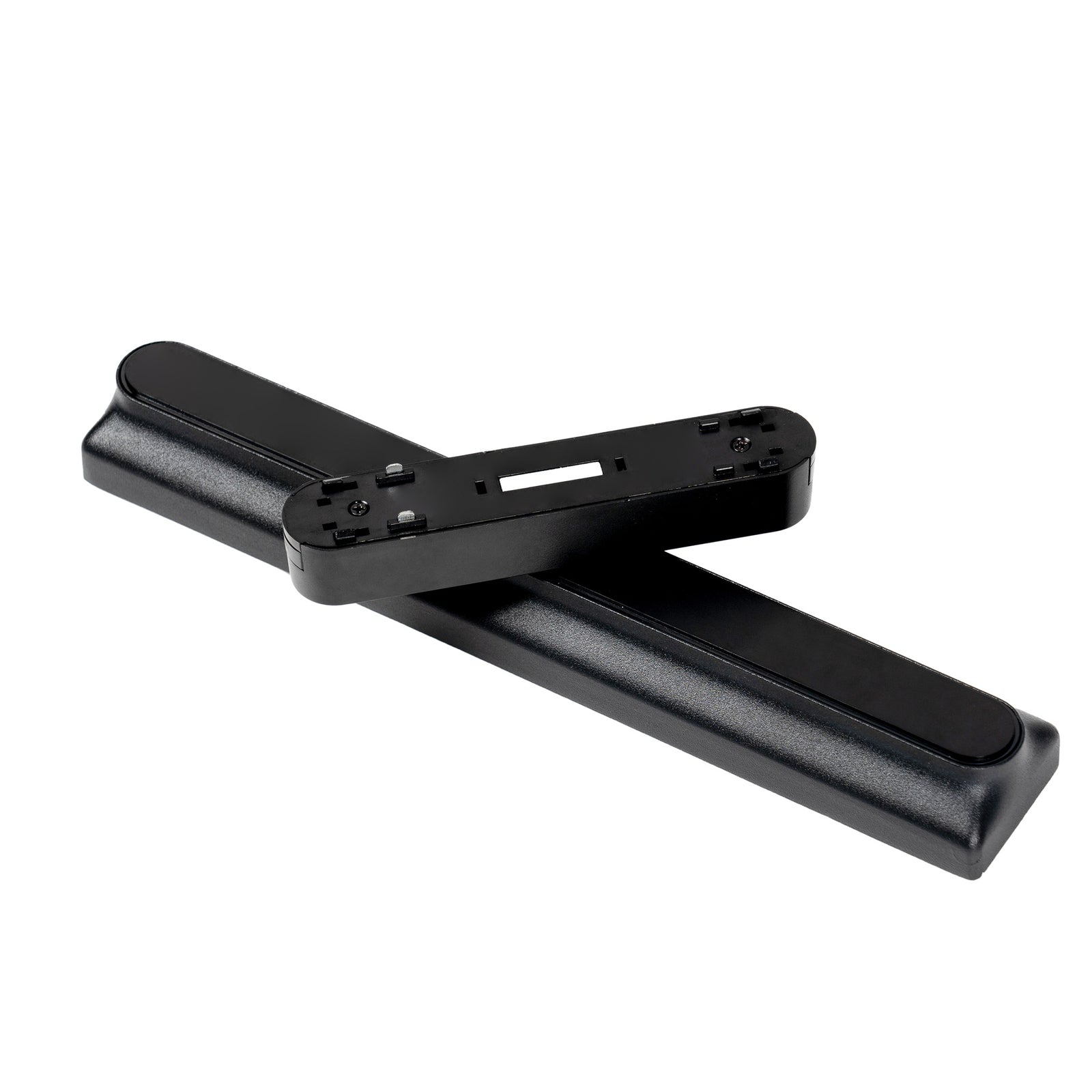LED-skinnelampe Lumaro 48V dimbar CCT svart 26 cm 20W i bruk med justerbar vinkel
