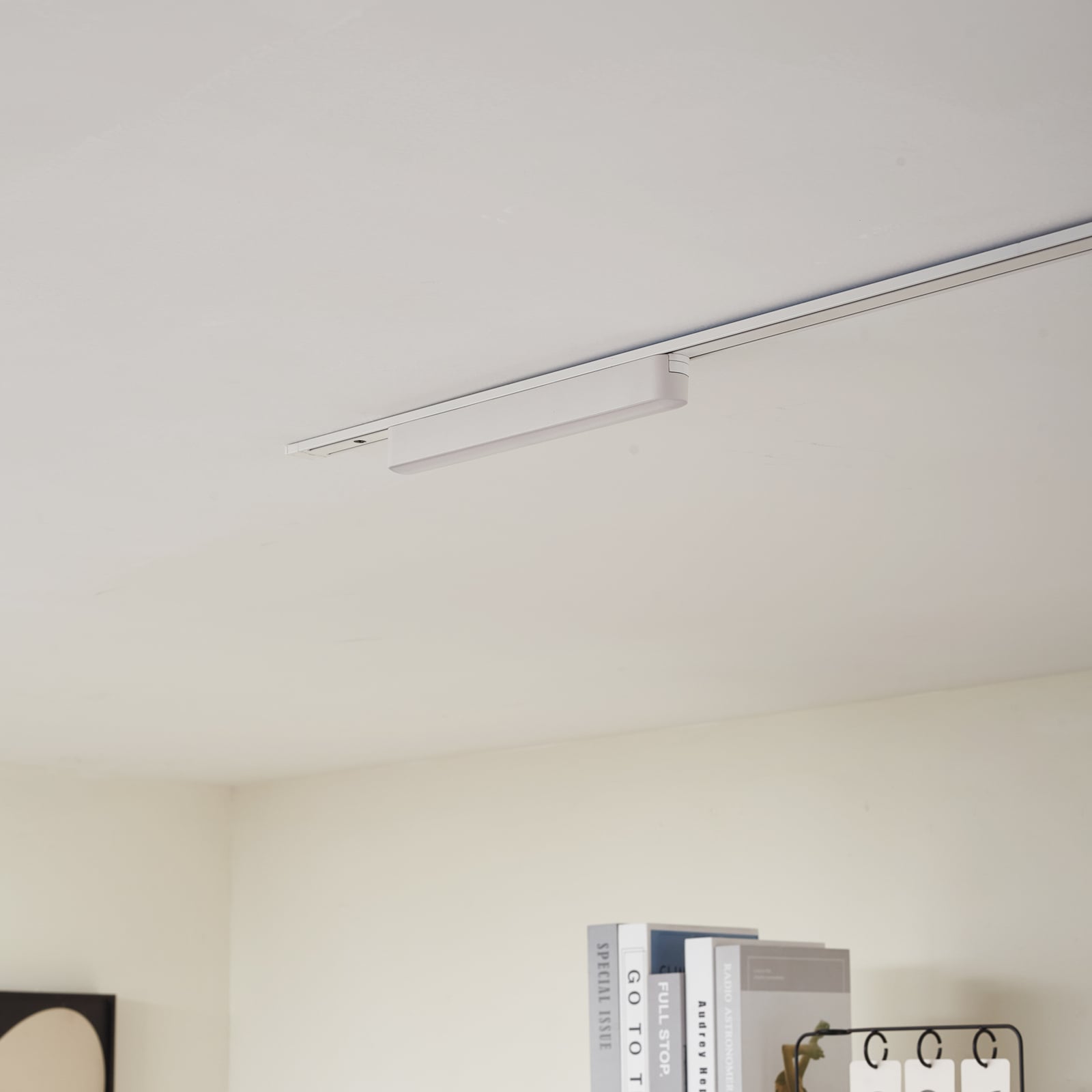 LED-skinnelampe Lumaro 48V hvit 10W plast dimbar CCT detalj