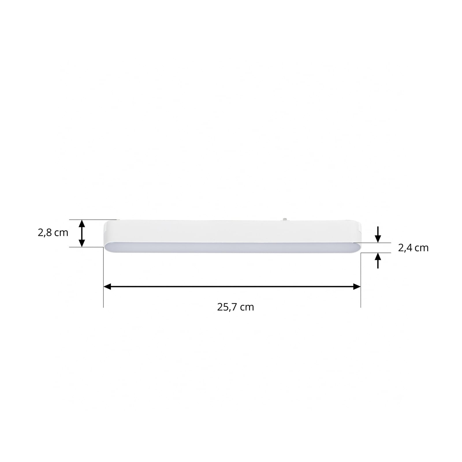 LED-skinnelampe Lumaro 48V hvit 10W plast dimbar CCT nærbilde