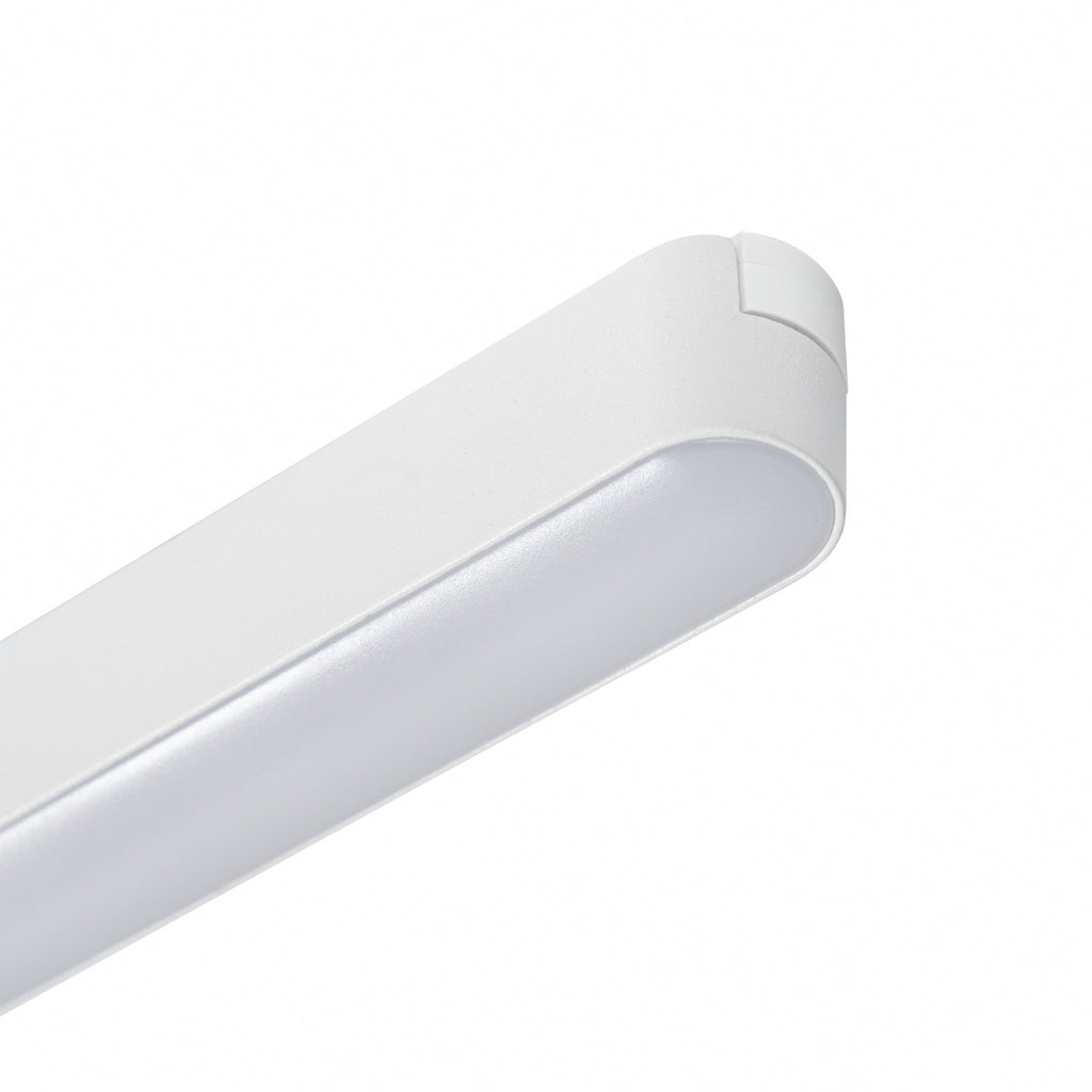 LED-skinnelampe Lumaro 48V hvit 10W plast dimbar CCT side