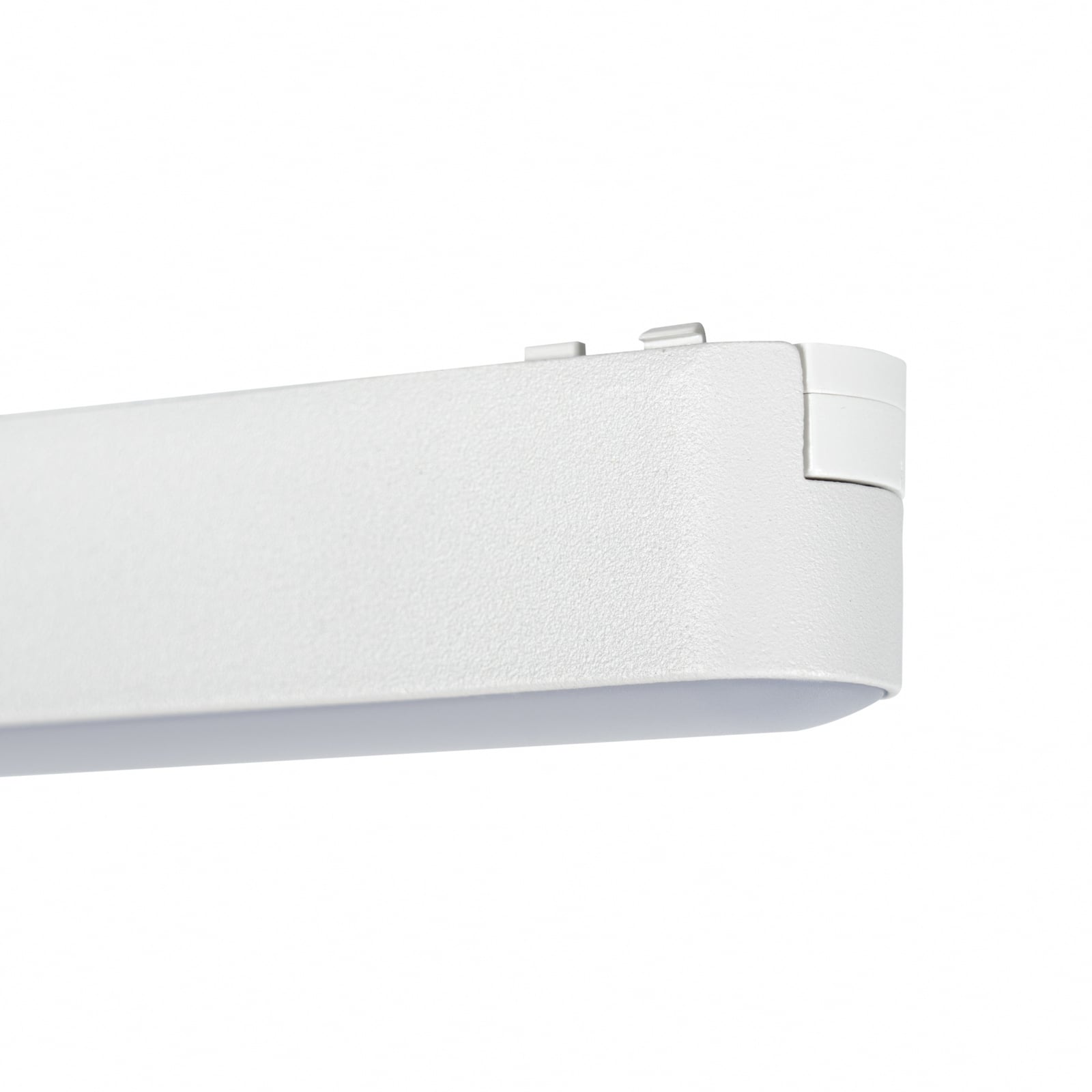 LED-skinnelampe Lumaro 48V hvit 10W plast dimbar CCT lysdetalj