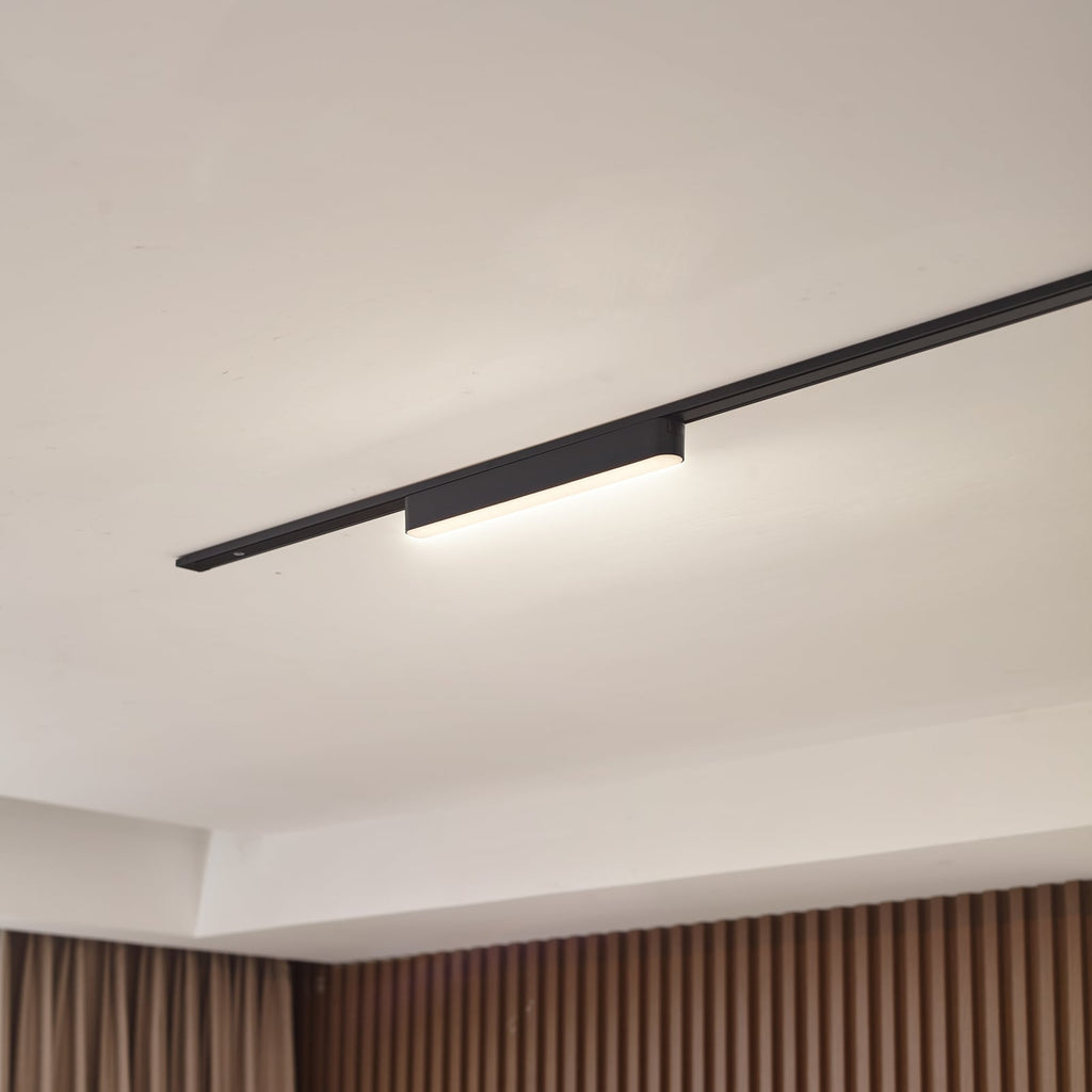 LED-skinnelampe Lumaro 48V svart 10W plast dimbar CCT bakside
