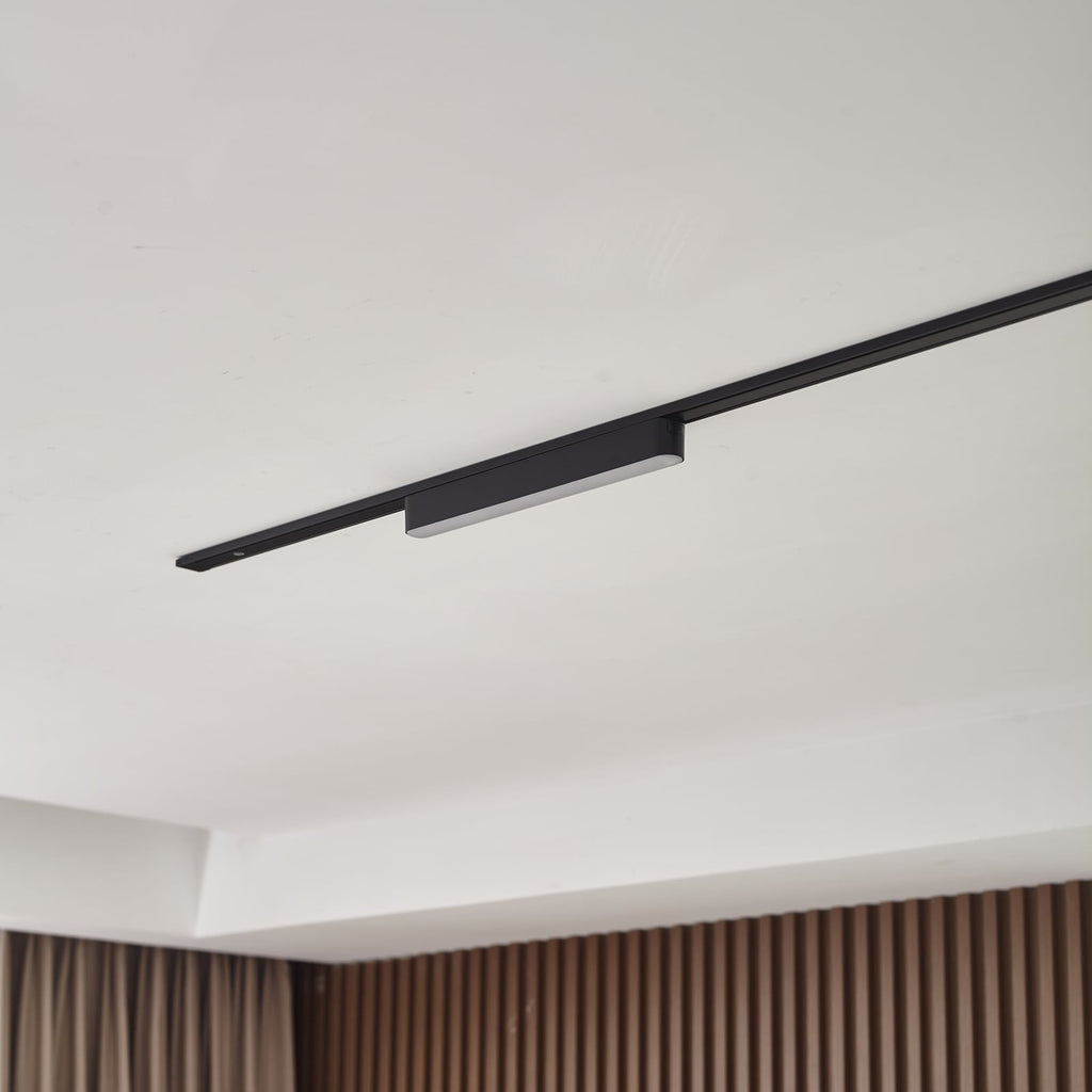 LED-skinnelampe Lumaro 48V svart 10W plast dimbar CCT detalj