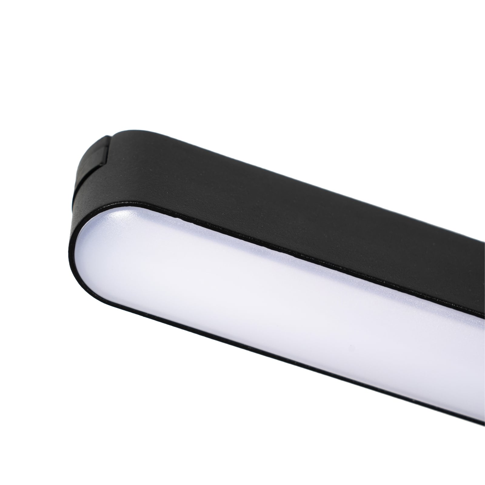 LED-skinnelampe Lumaro 48V svart 10W plast dimbar CCT lysstyrke