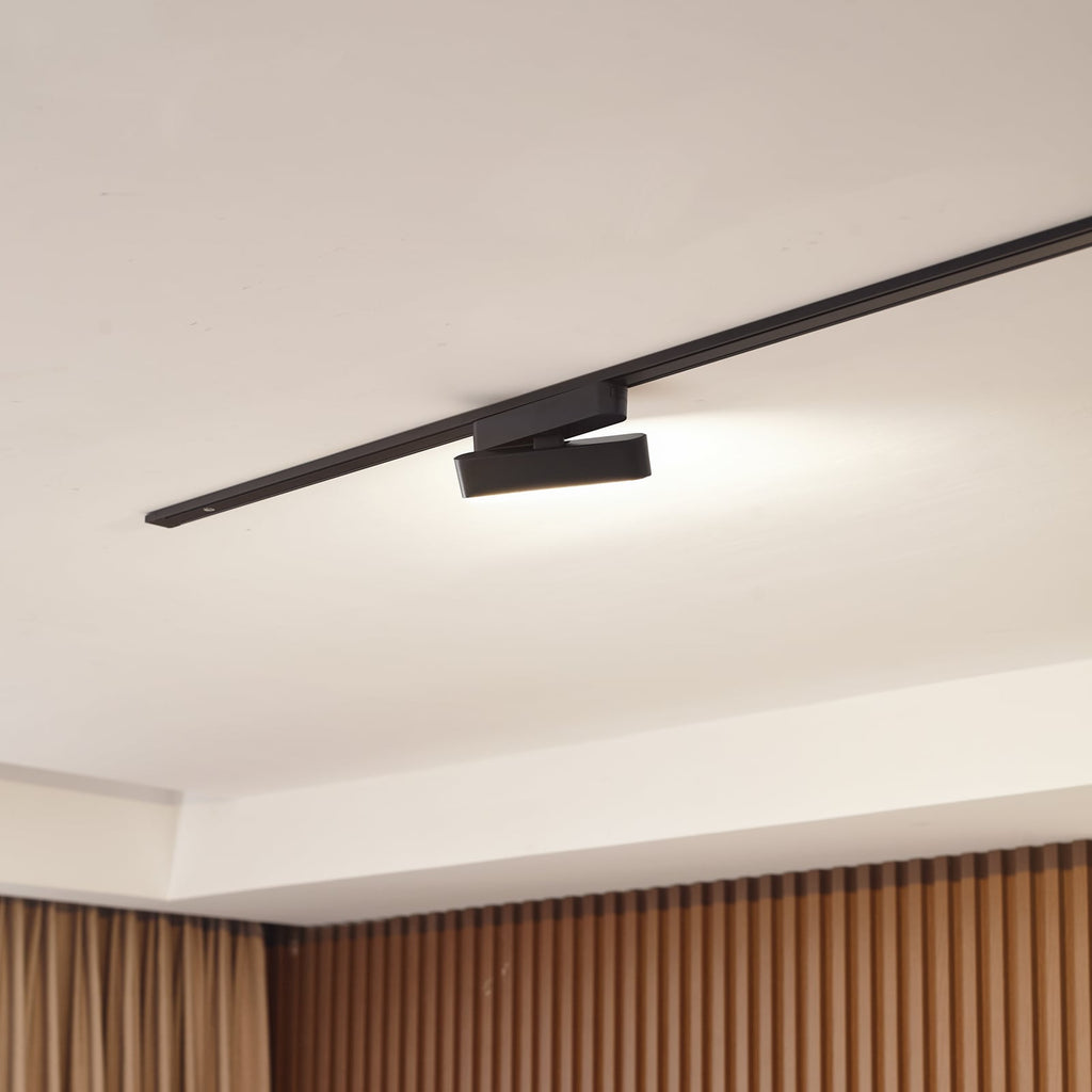 Bakside av LED-skinnelampe Lumaro 48V svart 5W dimbar CCT dreibar