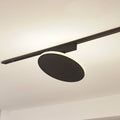 LED-skinnelampe Lumaro 48V svart aluminium Ø18 cm forfra