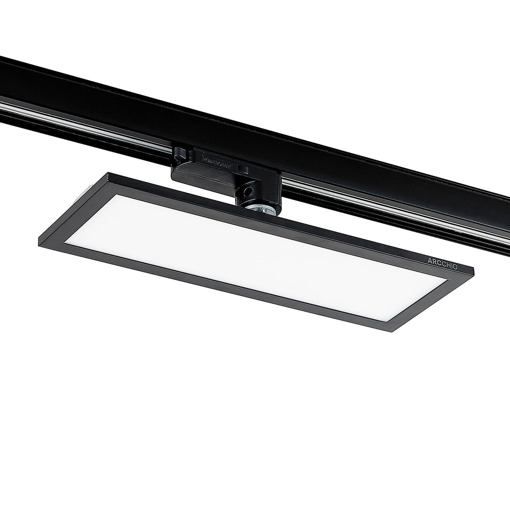 Nærbilde av LED-lyskilde i skinnepanel Hairis