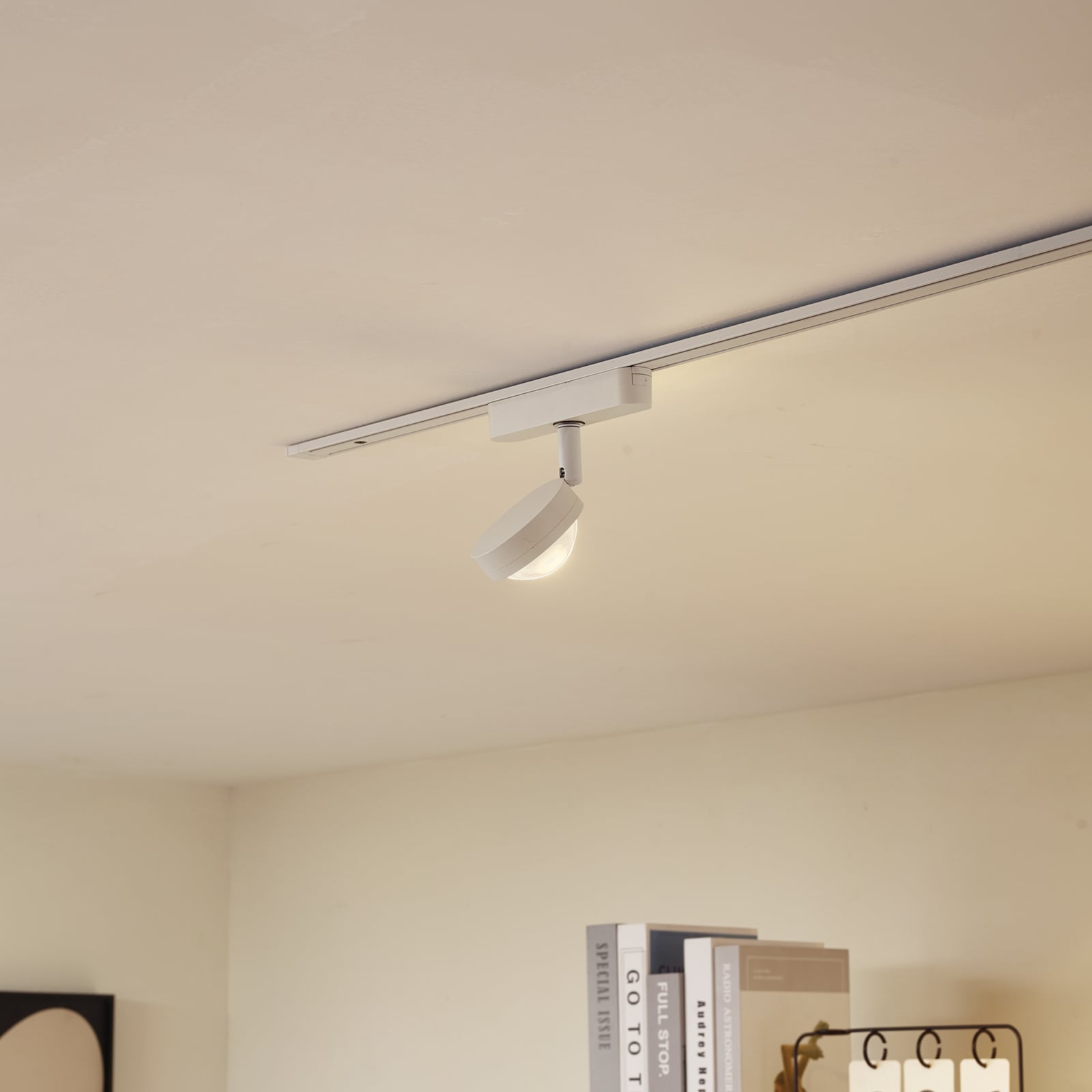 LED-skinnespot 48V Lumaro dimbar hvit bakside