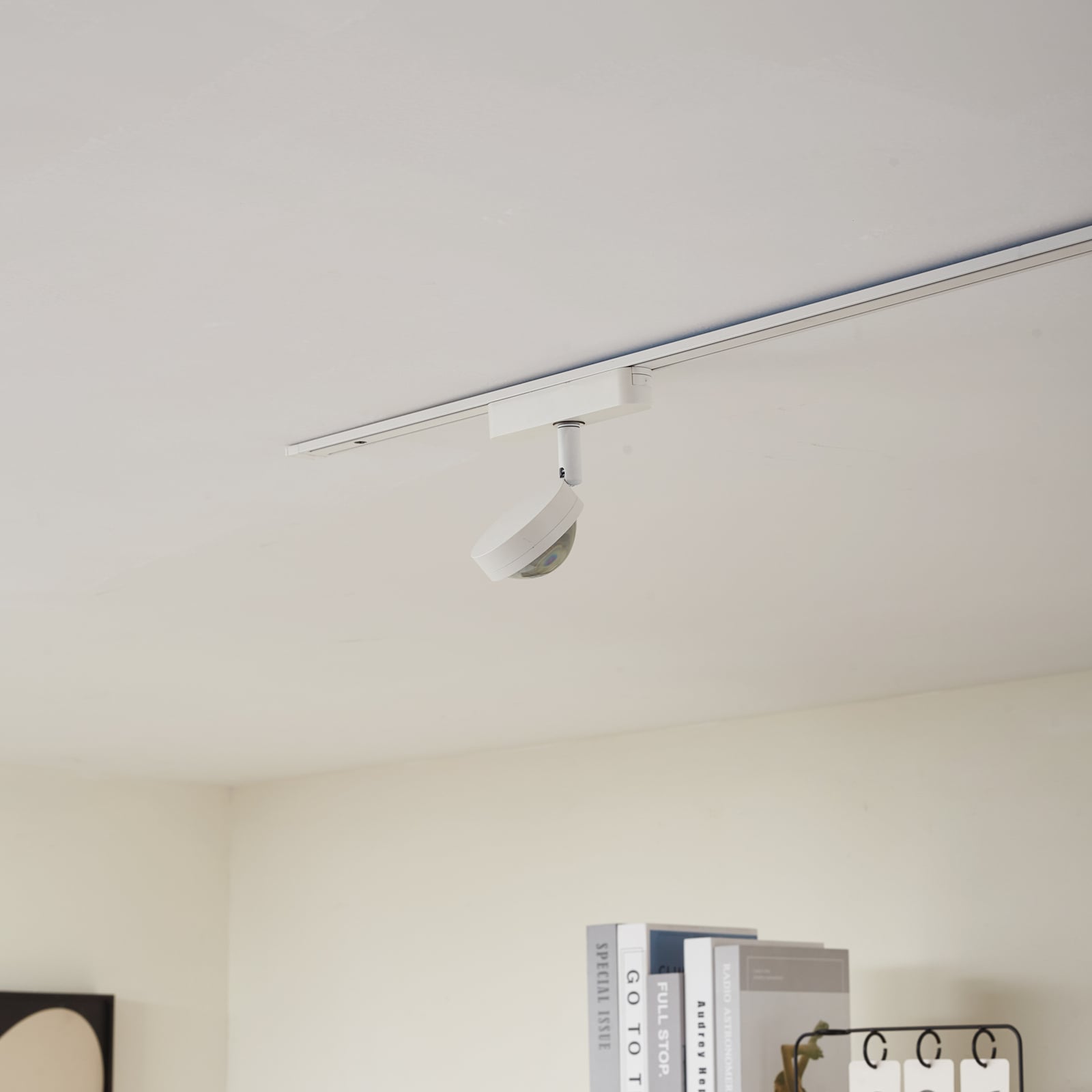 LED-skinnespot 48V Lumaro dimbar hvit detalj av lyskilde