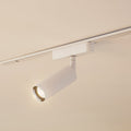 LED-skinnespot 48V Lumaro dimbar hvit Ø4 cm aluminium CCT forfra