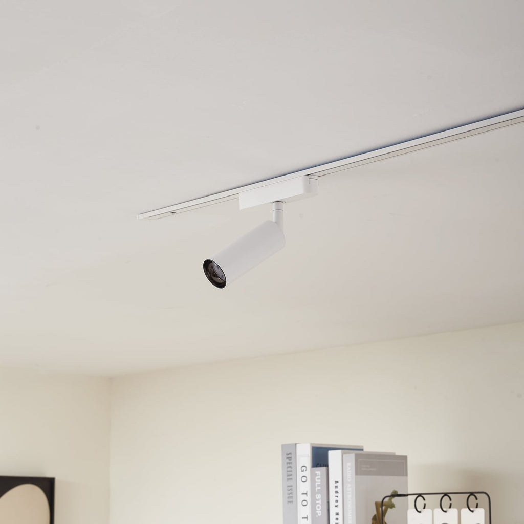 Detalj av LED-skinnespot 48V Lumaro dimbar hvit Ø4 cm aluminium CCT
