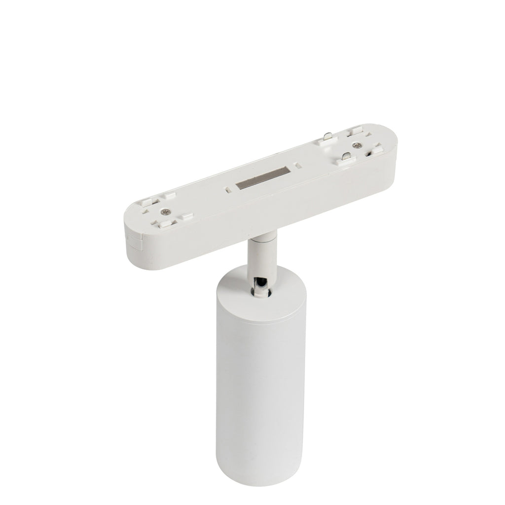 LED-skinnespot 48V Lumaro dimbar hvit Ø4 cm aluminium CCT justering av lysretning