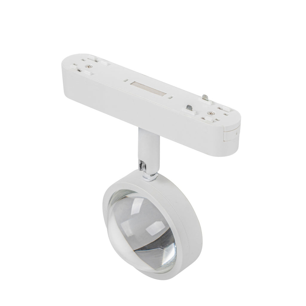 LED-skinnespot 48V Lumaro dimbar hvit detalj av skinnesystem