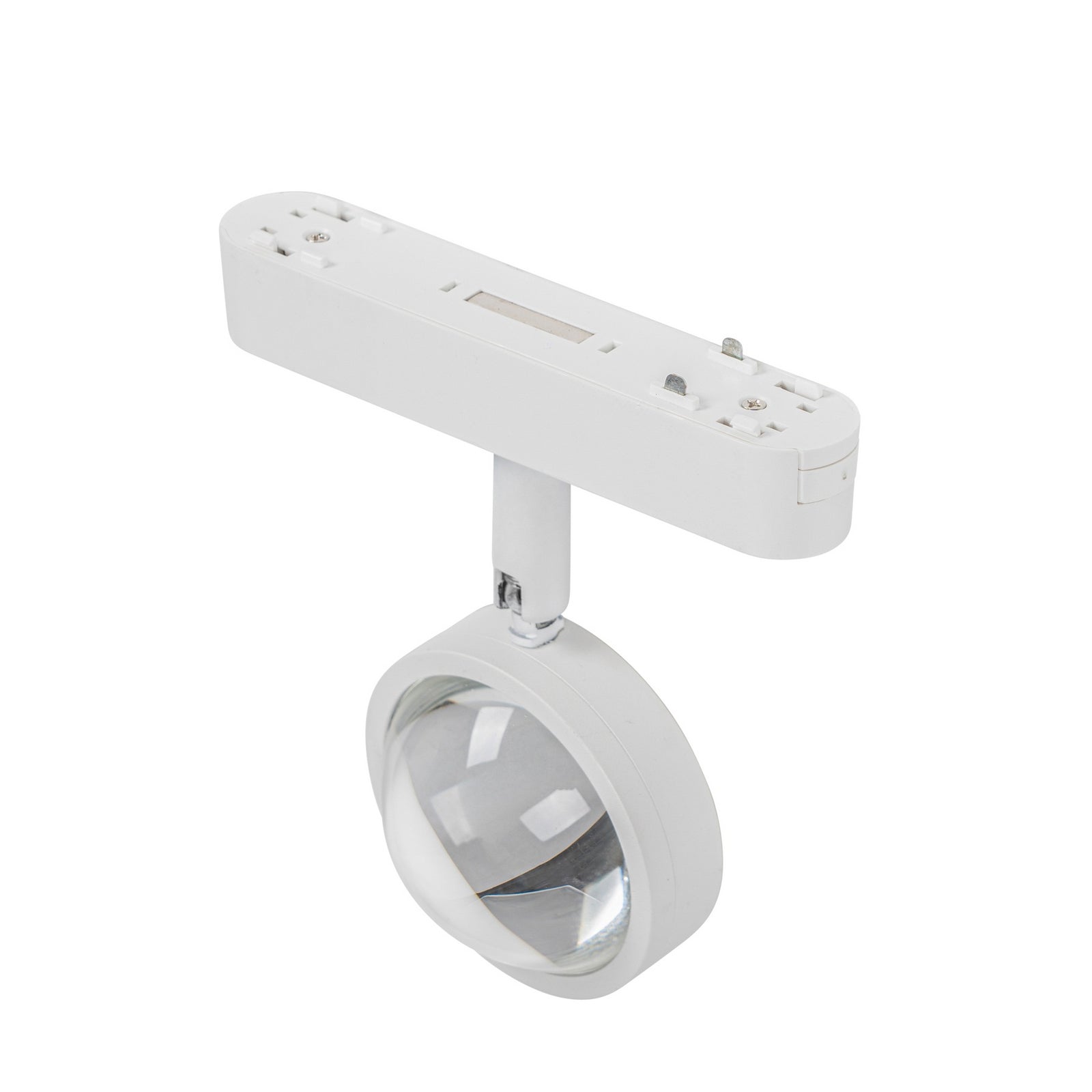 LED-skinnespot 48V Lumaro dimbar hvit detalj av skinnesystem