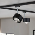 LED skinnespot Aldan URail CCT svart matt Ø9,9 cm forfra