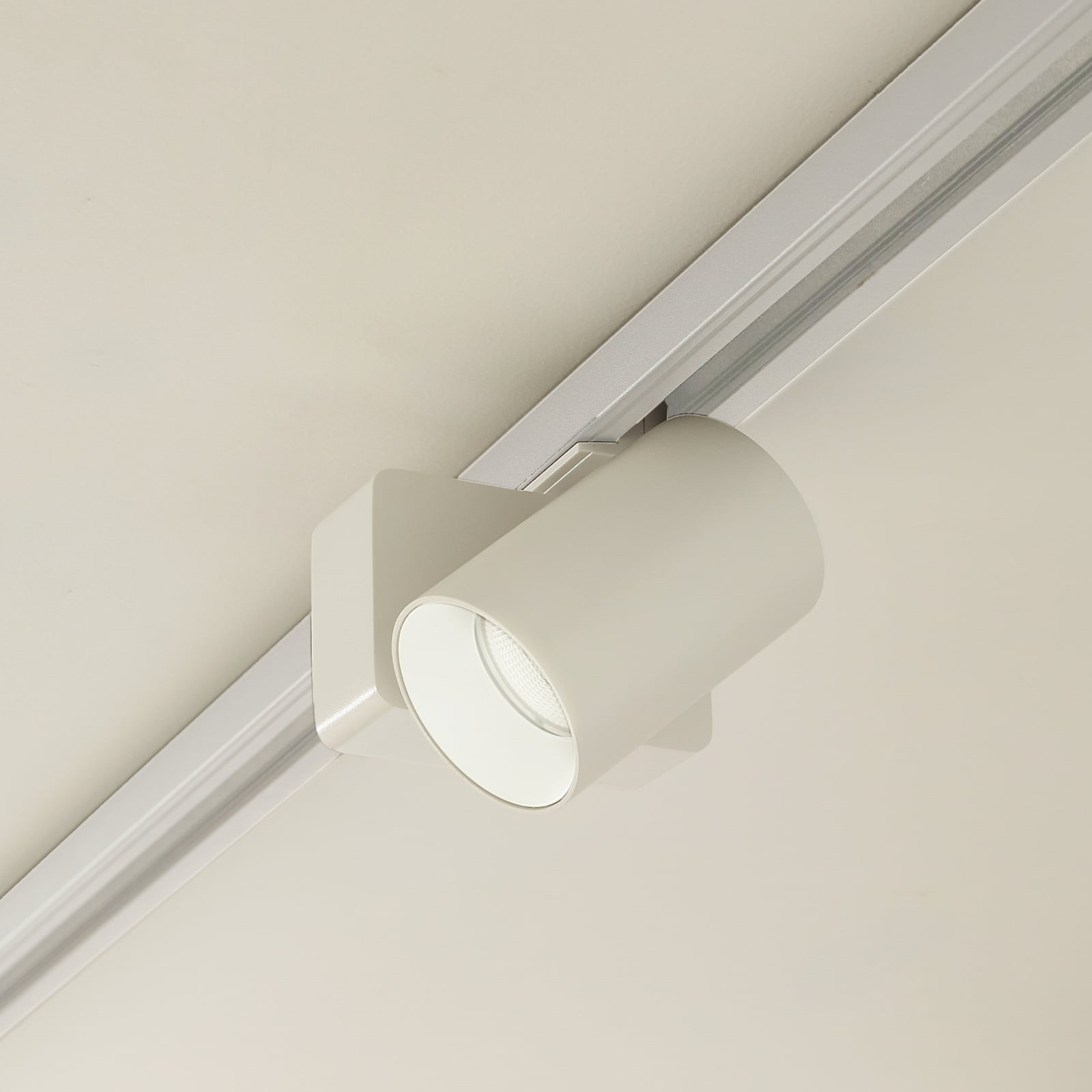 LED skinnespot Linaro Brinja hvit aluminium forfra