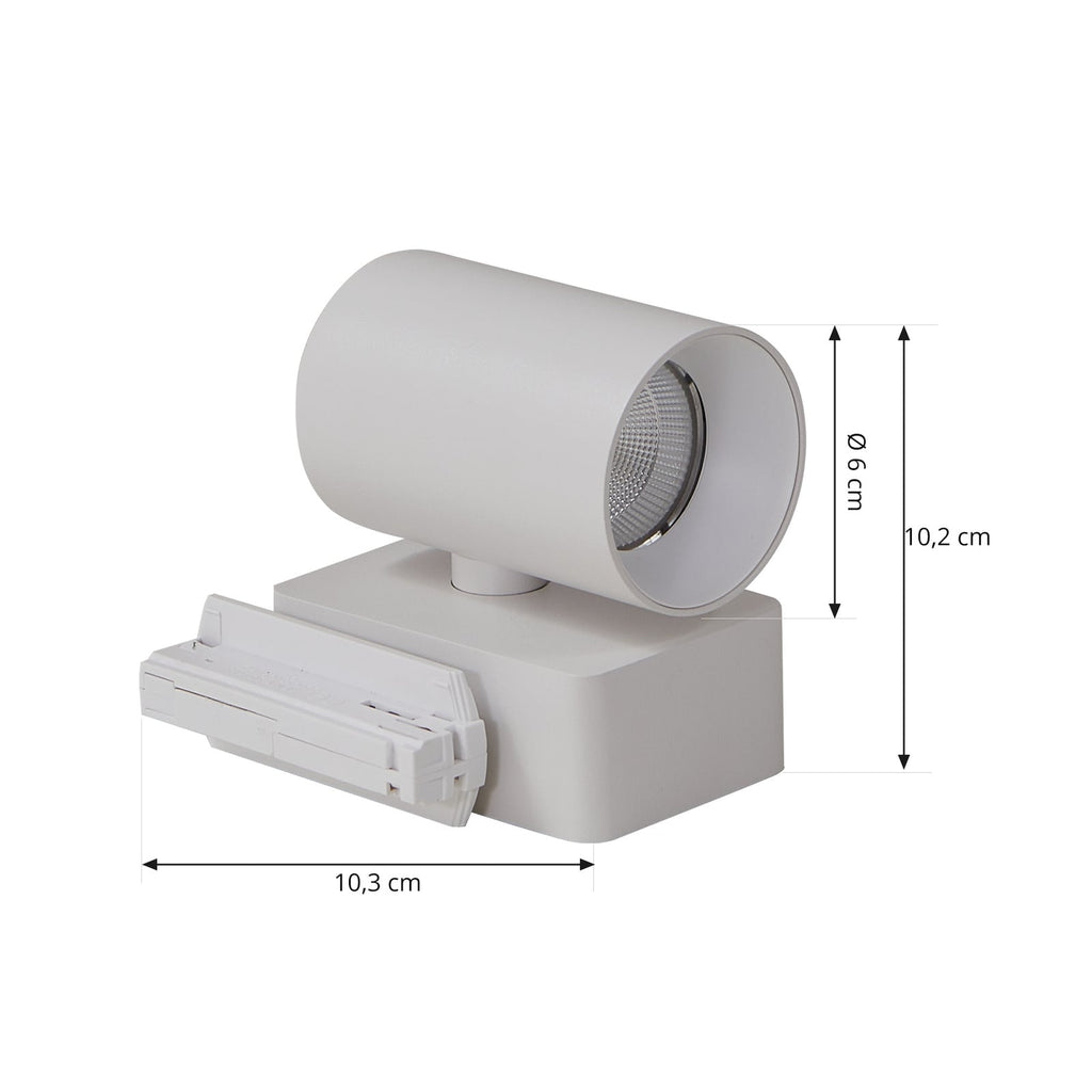 LED skinnespot Linaro Brinja hvit aluminium nærbilde