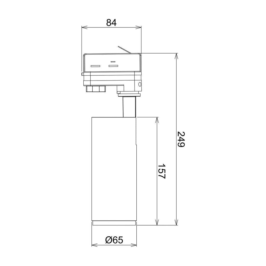 LED skinnespot Lucea 3-fase 10W svart dimbar CCT bakside