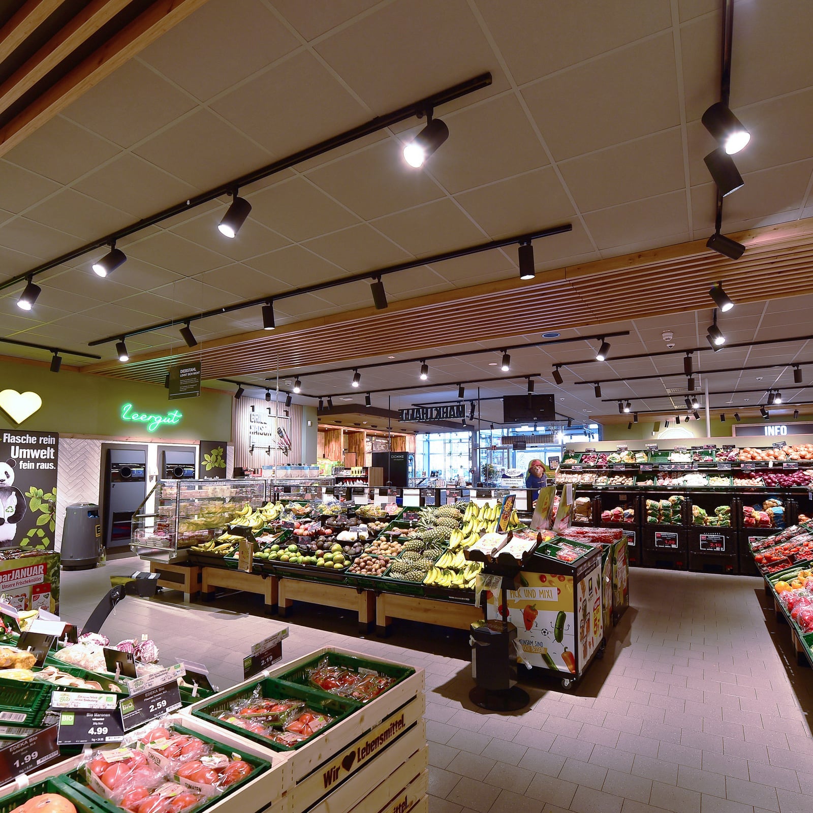 Bakside av LED skinnespot Lucea 3-fase dimbar svart 30W CRI90