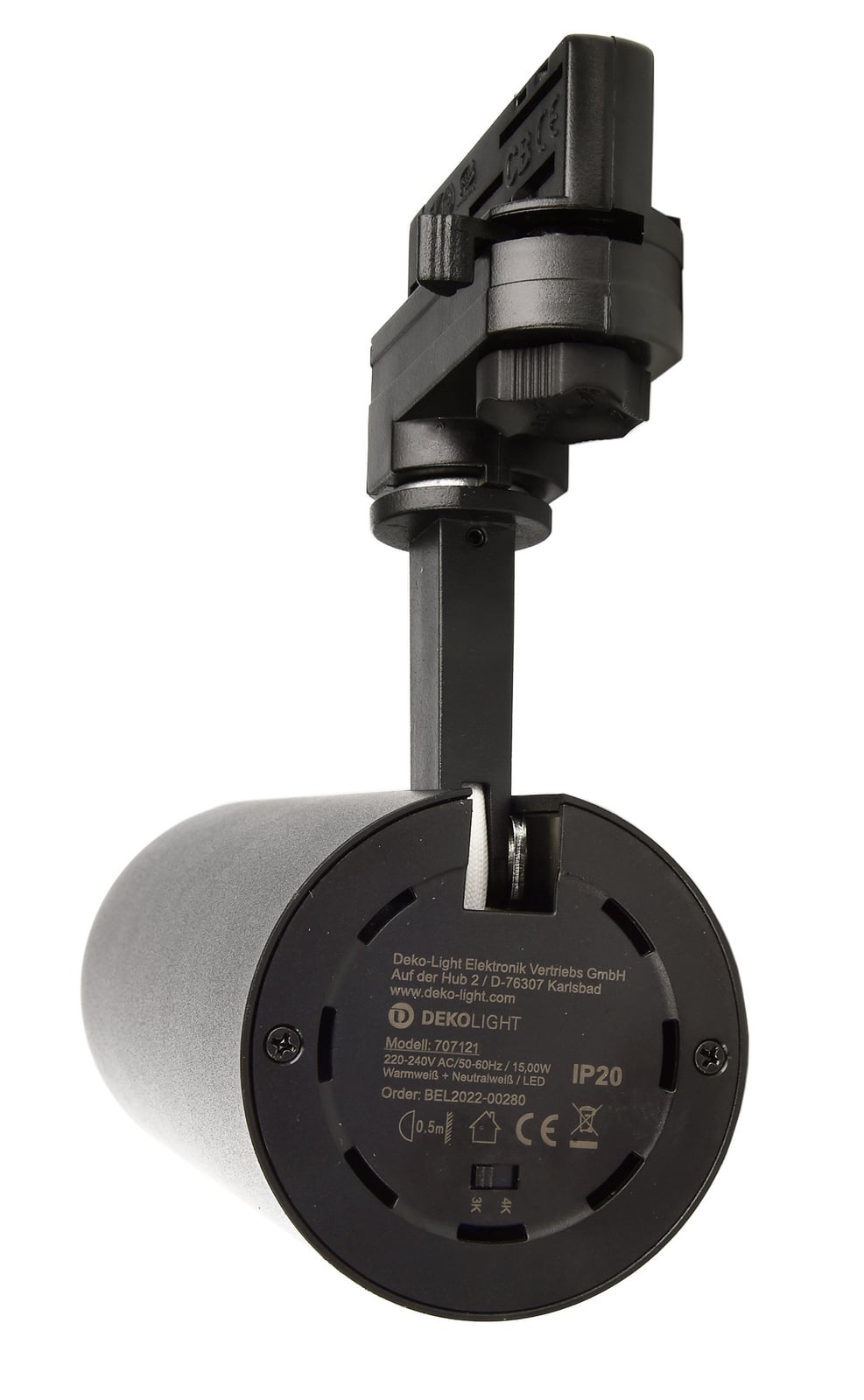 Montert LED skinnespot Lucea 3-fase dimbar svart 20W CRI90 i tak