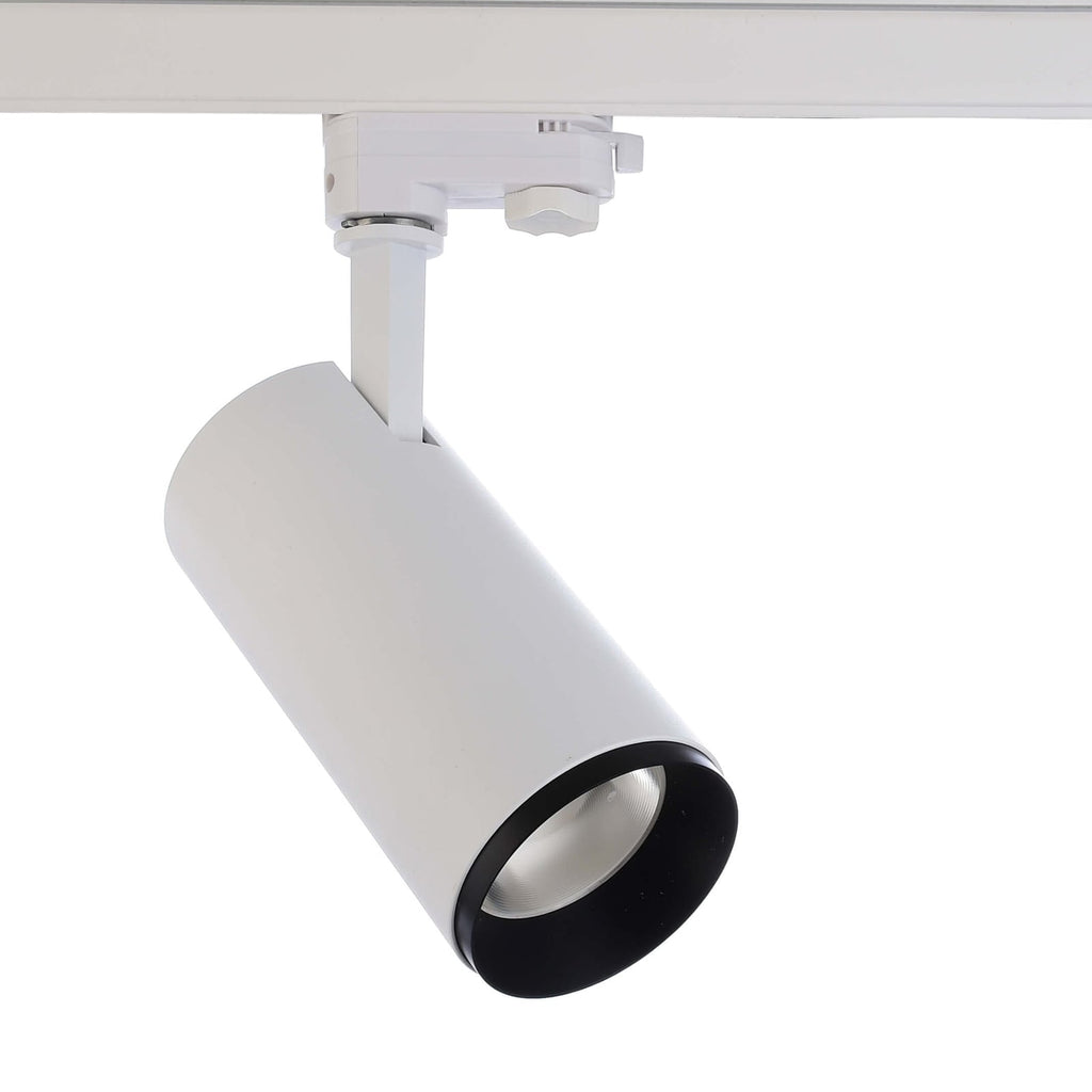 LED skinnespot Lucea 3-fase dimbar hvit 20W CRI90 forfra
