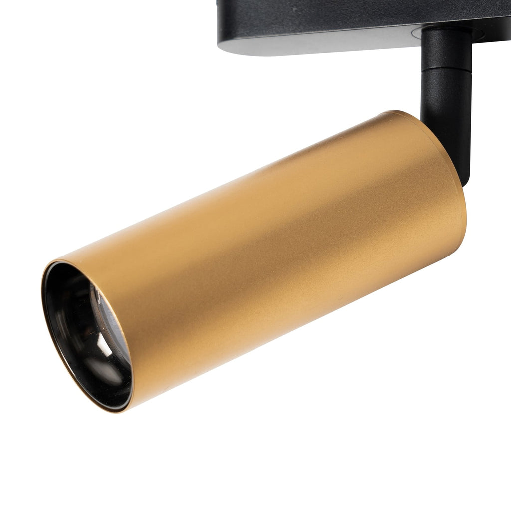 LED-skinnespot Lumaro 48V gull lysretning justert