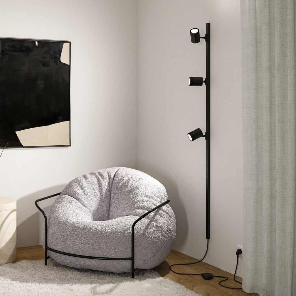 LED skinnespot Luxe URail Zigbee GU10 RGB CCT svart matt bakside
