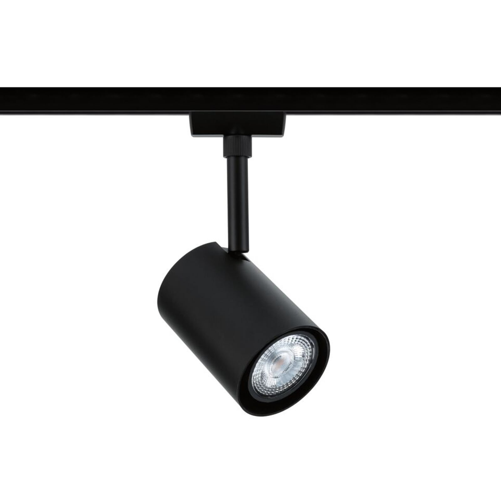 Montert LED skinnespot Luxe URail Zigbee GU10 RGB CCT svart matt i rom