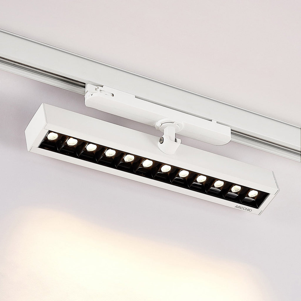 LED skinnespot Millay 3-fase svingbar hvit forfra